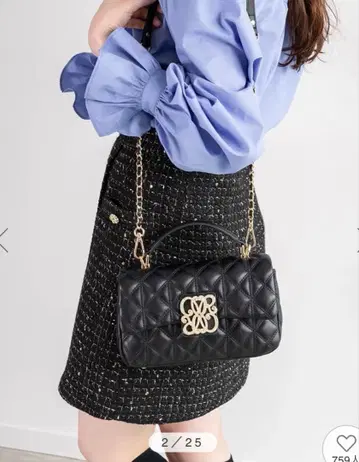 RANDA 2WAY 모노그램 비쥬 퀼팅 백