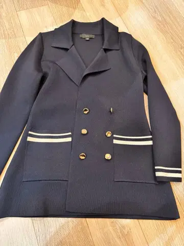 ZARA 미사용 새상품 네이비 더블 브레스트 자켓 M