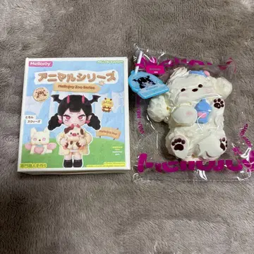 Mellojoy 스퀴즈 애니멀 시리즈 크림 강아지 눈꽃