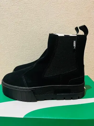 푸마 첼시 사이드 고어 부츠 스웨이드 통굽