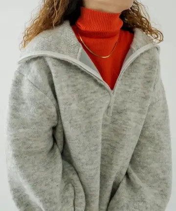 mystic 하프 지퍼 니트