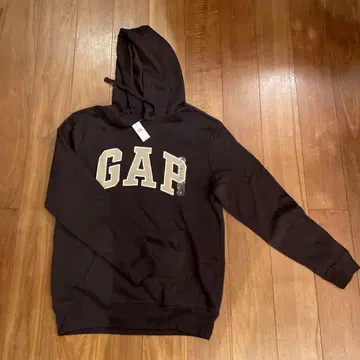 택 포함 새상품 GAP 다크 브라운 후드 부착 후드티 M
