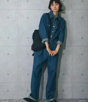 ANOTHER S 데님 올인원 팬츠