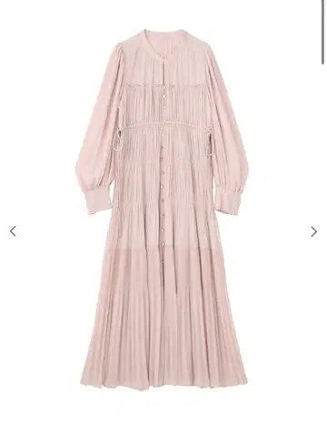 COCO DEAL 개더 드로스트 티어드 원피스 S 1 핑크