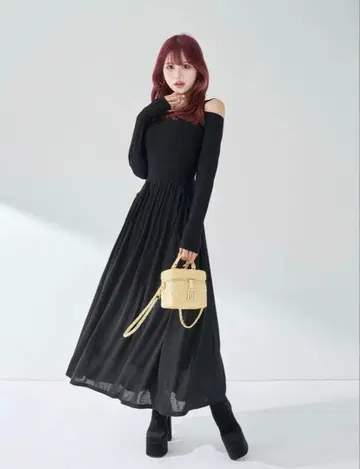 다리치 darich 엣지 디자인 컷 롱 원피스