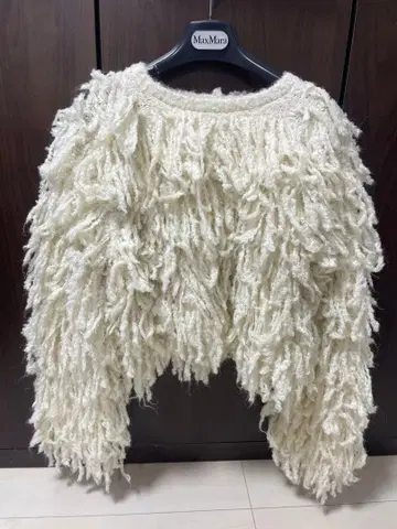 완판 안느크 루프 프린지 니트 아이보리