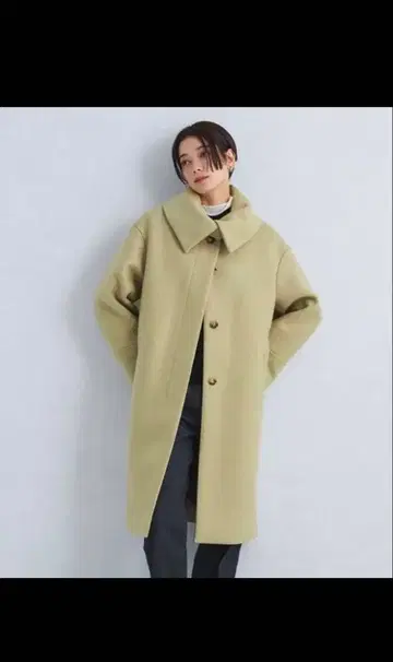 [ 새상품 ] 그린 라벨 릴랙싱 멜톤 빅 칼라 코트 SPINTO