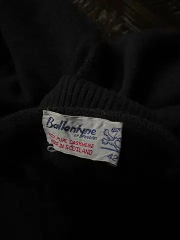 BALLANTYNE 캐시미어 터틀넥 니트 블랙 80s