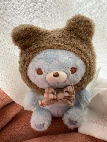 아오이 늑대 갈색 곰 두건 봉제 인형