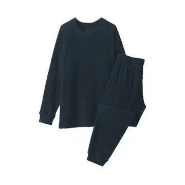 무인양품 나메라카 니트 플리스 긴팔 룸웨어 세트 상하의