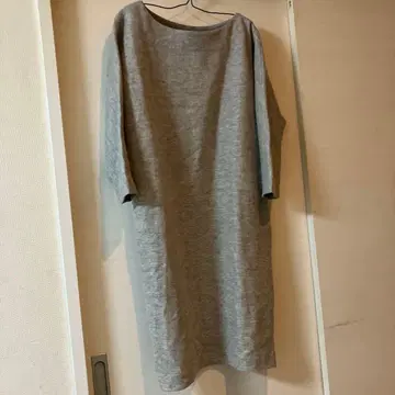 HAYAMA SUNDAY 그레이 니트 원피스 울 100%