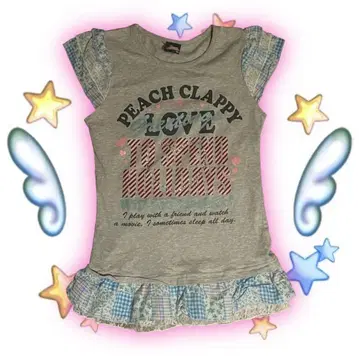 PEACH CLAPPY Y2K 셔츠