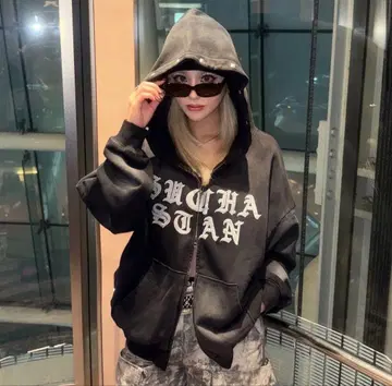 Such a Stan 더블 지퍼 후드티 블랙 M