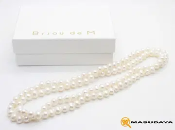 비쥬드엠 담수 펄 심플 목걸이 100cm [ 새상품급 ]