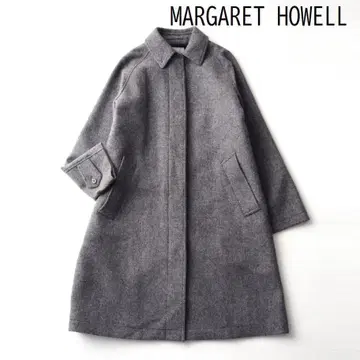 마가렛호웰 울 100% 스텐칼라 롱 코트 2 그레이