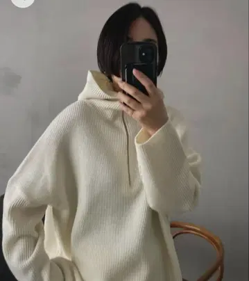 림 아크 Hood over knit tunic