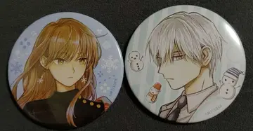 얼음 속성 남자와 쿨한 동료 여자 겨울달 씨 히무로 군 캔뱃지