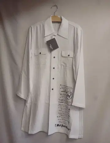 MAD MENS 조젯 스컬 프린트 셔츠 화이트 FREE