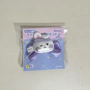 유니니 마스코트 부착 리본 핑 로손