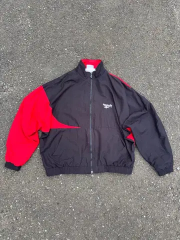 Reebok 나일론 자켓 M 블랙/빨간색