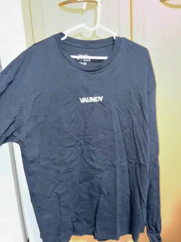 VAUNDY 롱 슬리브 T셔츠 블랙 타월
