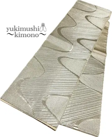 ZZ1125 후쿠로 오비 육통 실버 430cm 익명 배송 팔로우 할인