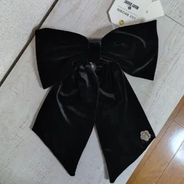 마리 퀀트 콜라보 Lily Brown 블랙 리본 헤어핀