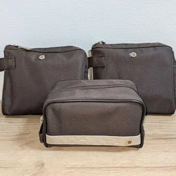 에미레이트 항공 비즈니스 클래스 어메니티 파우치 브라운 남성용