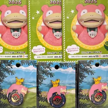 포켓몬 센터 카가와 한정 야돈 피카츄 로고 핀즈 3개