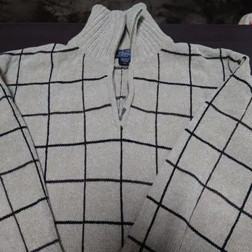 TGC TGC 체크 무늬 하이넥 니트 LL 사이즈