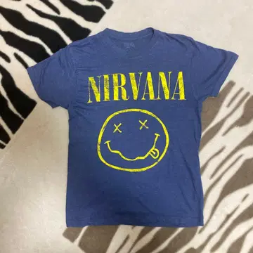 NIRVANA 스마일 T셔츠 S 사이즈 네이비