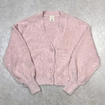 gelato pique 페더 V넥 가디건 핑크