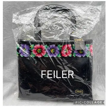 미사용 새상품 FEILER 페이러 꽃무늬 자수 핸드백