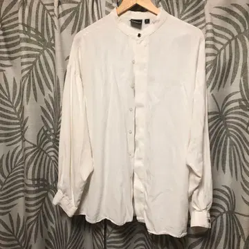 Hutsul 화이트 비스코스 히요쿠 셔츠 XL