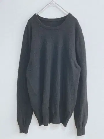 유니클로 캐시미어 100% 남성용 블랙 크루넥 스웨터 니트