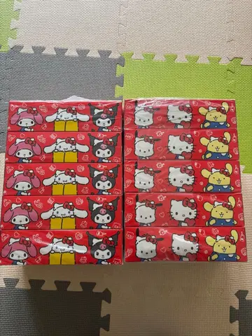 헬로키티 산리오 한정판 일본제 티슈 상자 일괄 미사용 새상품 미개봉