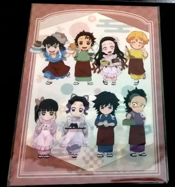 귀멸의 칼날 키메츠 식당 메뉴판풍 더블 포켓 클리어 파일