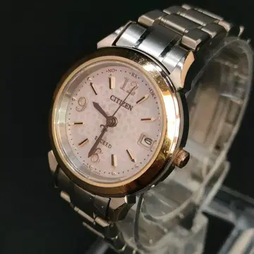 새상품급 CITIZEN 시티즌 엑시드 핑크 골드 솔라 손목시계