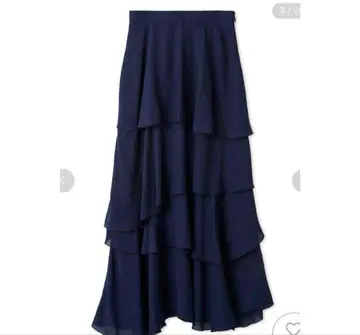 FRAY.I.D 네이비 플레어 스커트