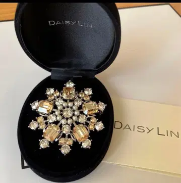 새상품급 데이지린 브로치 & 목걸이 샴페인애프리콧