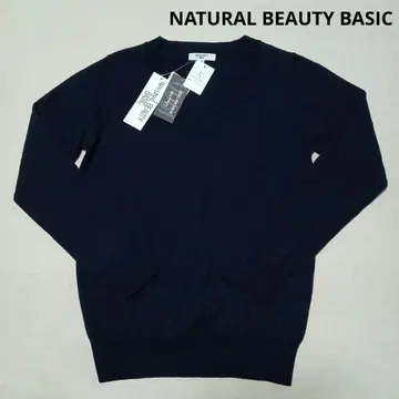 NATURAL BEAUTY BASIC 울100% V넥 스웨터