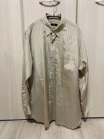 YLEVE 아세테이트 큐프라 얼터네이트 스트라이프 셔츠