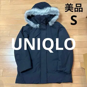 새상품급 UNIQLO 유니클로 하이브리드 다운 코트 블랙 S 인기 상품