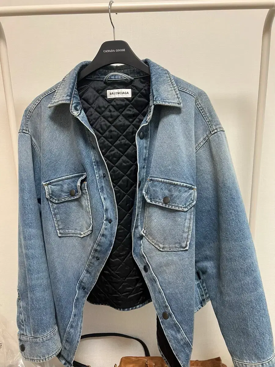 Balenciaga denim quilting jacket authentic