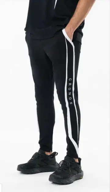 CRONOS 블랙 조거 팬츠