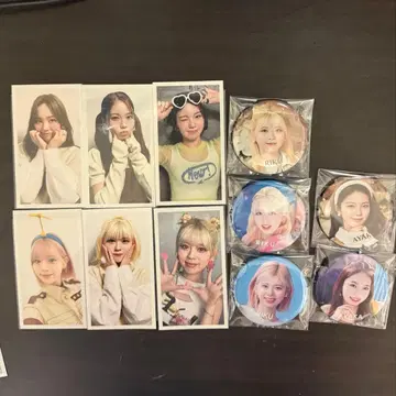 NiziU 트레이딩 카드 캔뱃지 묶음 판매 아야카 리오 리쿠