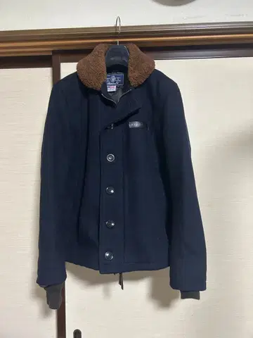 avirex 네이비 보아 옷깃 피 코트