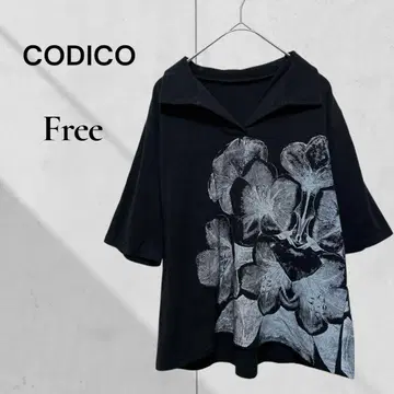 CODICO 꽃무늬 프린트 개성있는 T셔츠 구제 의류