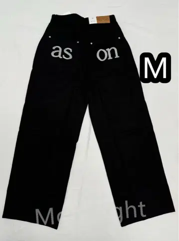 ason 블랙 데님 팬츠 사이즈 M