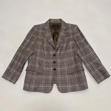 레리안 캐시미어100% 체크 자켓 브라운 계열 13